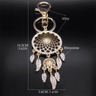 Llavero a Crochet para Hombre Bohemian Dream Catcher Atrapasueños Artesanal con Pluma y Tassel