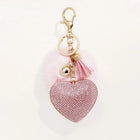 Llavero con Peluche Rhinestone Heart - Llavero Capibara Peluche Premium de Aleación y Pelo Sintético