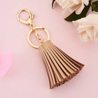 Llavero de Cuero Corto con Borla - Keychain Premium para Bolso, Mochila y Regalo