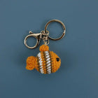 Llavero con foto personalizado - Pez de Oro Tejido a Mano, Llavero Creativo de Ganchillo, Accesorio