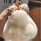 Llavero con Peluche de Conejito Pompón – Accesorio Premium Hecho a Crochet