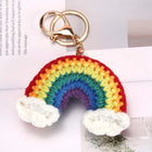 Bag Charm Premium: Llavero Trébol de 4 Hojas y Corazón Tejido - Accesorio Creativo para Bolsos