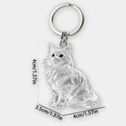 Bag Charm Llavero Gato para Guardar Pelo de Mascota - Recuerdo Transparente Premium