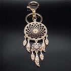 Llavero a Crochet para Hombre Bohemian Dream Catcher Atrapasueños Artesanal con Pluma y Tassel