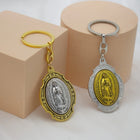 Llavero para Bolso Virgen de Guadalupe - 5cm Medalla Oval Inspiracional con Mosquetón, Regalo Religi