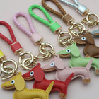 Llavero con Foto Personalizado - Sausage Dog PU Leather Colgante para Llaves, Regalo Original para H