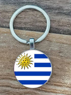 Llavero Metal Bandera Sudamérica Brasil Chile Argentina Perú Colombia - Recuerdo Turístico Premium