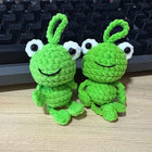 Llavero a Crochet Paso a Paso - Rana Verde Hecho a Mano Amigurumi, Accesorio Ecológico para Mochila,