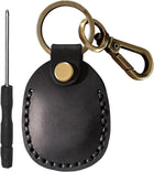 Llavero con AirTag de Cuero Genuino - Funda Protectora para Mascotas, Equipaje y Bolsos