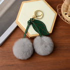 Llaveros Originales para Coche - Conejo Oso Nutria Pompom de Cereza Multicolor - Llavero Coche Premi