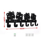 Perchero de Pared Negro para Niños