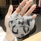Llavero de Corazón de Peluche Tigrada