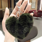 Llavero de Corazón de Peluche Tigrada