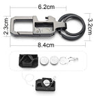 Llavero Multifunción con Linterna LED y Abrebotellas (Acero Inoxidable)