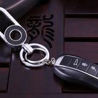 Llavero Redondo de Acero Inoxidable para Hombre