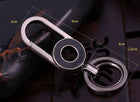 Llavero Redondo de Acero Inoxidable para Hombre