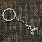 Llavero de Moto Cross Plateado