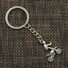 Llavero de Moto Cross Plateado
