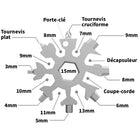 Llavero Multifunción Copo de Nieve Multiusos (Acero)