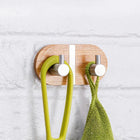 Perchero de Pared de Madera con Adhesivo