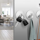 Llavero de Pared Plateado Efecto Espejo