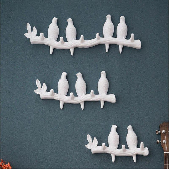 Perchero de Pared con Pájaros - La Familia Pájaro