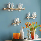 Perchero de Pared con Pájaros de Colores