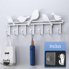 Llavero de Pared con Soporte de Pájaros