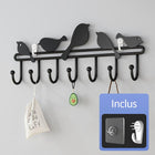Llavero de Pared con Soporte de Pájaros