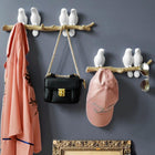 Perchero de Pared con Pájaros de Colores