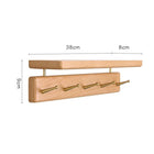Perchero de Pared de Madera Maciza