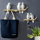 Perchero de Pared con Pájaros de Colores