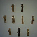 Perchero de Pared de Madera Natural