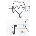 Perchero de Pared Corazón de Metal