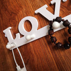 Perchero de Pared Love de Madera Blanca