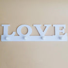 Perchero de Pared Love de Madera Blanca