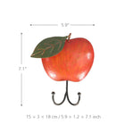 Perchero de Pared Vintage con Forma de Manzana