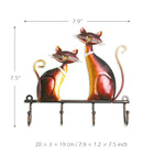 Perchero de Pared con Dos Gatos