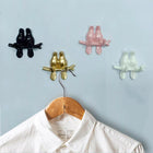 Perchero de Pared con Pájaros Monocromáticos