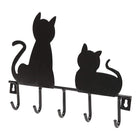 Perchero de Pared con Siluetas de Gatos