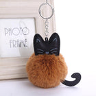 Llavero de Gato con Pompón