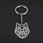 Llavero Cabeza de Lobo Geométrico