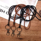 Collar Portallaves Trenzado de Cuero Sintético