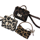 Bag Charm de Cuero con Estampado de Leopardo - Llavero Elegante para Bolso, Colgante Charm para Muje