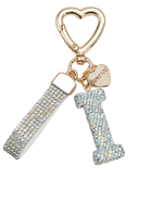 Bag Charm Llavero Elegante con Inicial Diamante - Regalo Premium para Bolso