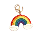 Bag Charm Premium: Llavero Trébol de 4 Hojas y Corazón Tejido - Accesorio Creativo para Bolsos