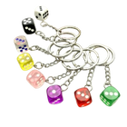 Charm para bolsos Llavero Dados Transparentes 3 Piezas - Resina Premium para Gamers