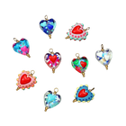 Contraseña del Llavero Inicio de Sesion - Corazón de Cristal Artesanal Premium para Ella