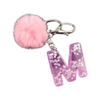 Llavero a crochet paso a paso con pompón glitter y letras doradas – Bag Charm Premium