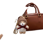 Llavero Coche de Peluche Oso Teddy Mocha - Llavero para Coches Elegante y Tierno